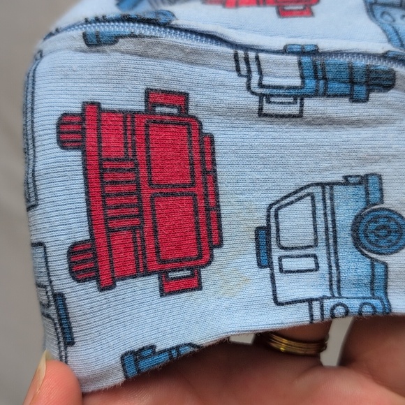 carter's firetruck cotton zipper footie sleeper pajamas 12 months baby boy - Picture 2 of 9